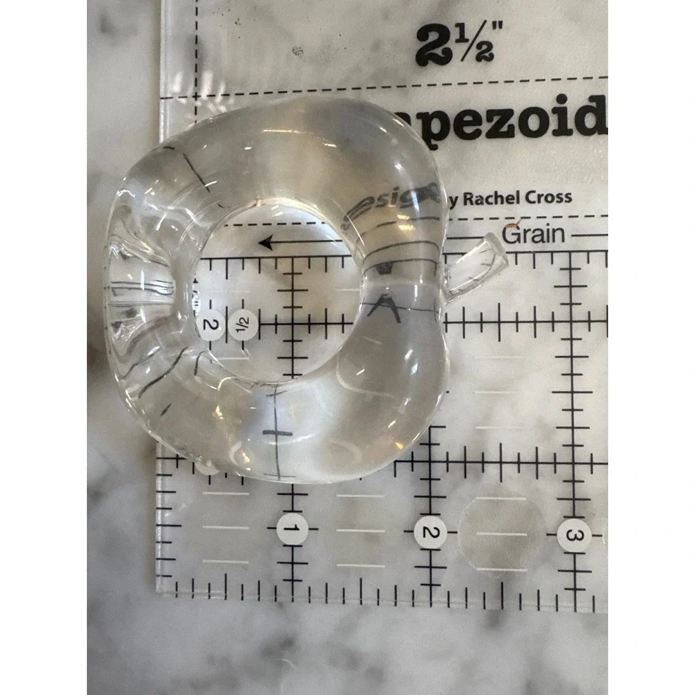 Vintage Three D Clear Acrylic Fruit Napkin Rings Set of 4 Apple Pear Lucite
